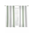 thumbnail image 2 of Sage Green Grey Stripe Semi Sheer Curtains 72 Inch Length 2 Panels Set, Modern Farmhouse Vertical Striped Sheer Kitchen Curtain Privacy Voile Window Curtain for Living Room Bedroom Rod Pocket Drapes, 2 of 7