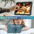 thumbnail image 4 of Elehold Rugged Hybrid Case Compatible with iPad 10th Generation 10.9" (2022)   with Butterfly  Kickstand Pencil Holder Shoulder Strap Shockproof Anti-Scratch Fashion Case,Darkgreen, 4 of 7