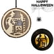 thumbnail image 3 of Luz Hueca De Madera Para Halloween Con Patrón De Bruja, Decoración Colgante Led Redonda De Halloween Para Ventana, Cerca De Árbol, Puerta, Escritorio De Oficina Advancent HA027580-01, 3 of 7