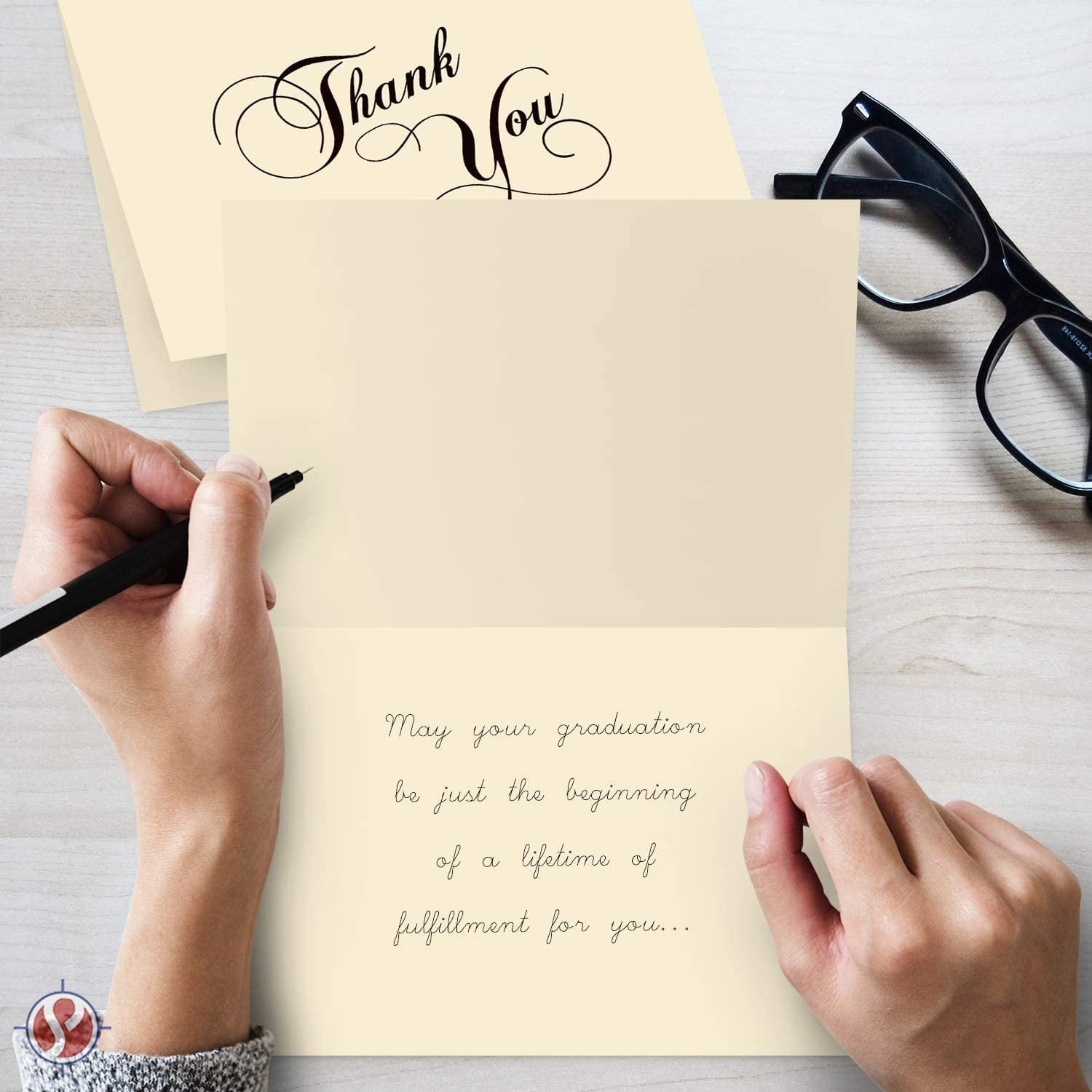 Elegant Cream Thank You Greeting Cards \u0026 Envelopes - Great for Birthdays,  Weddings, Holiday Parties | 80lb (216gsm) | 5 x 7 Inches | 25 Per Pack -  Walmart.com, image size:1500x1500