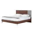 thumbnail image 3 of Benjara Leen King Size Bed with Tall Headboard, Italian Faux Concrete, Brown, 3 of 6