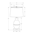 thumbnail image 3 of Lighting - 25"h - Lampe de Table - Résine Grise - Abat-Jour Noir - Contemporain - Moderne, 3 of 3