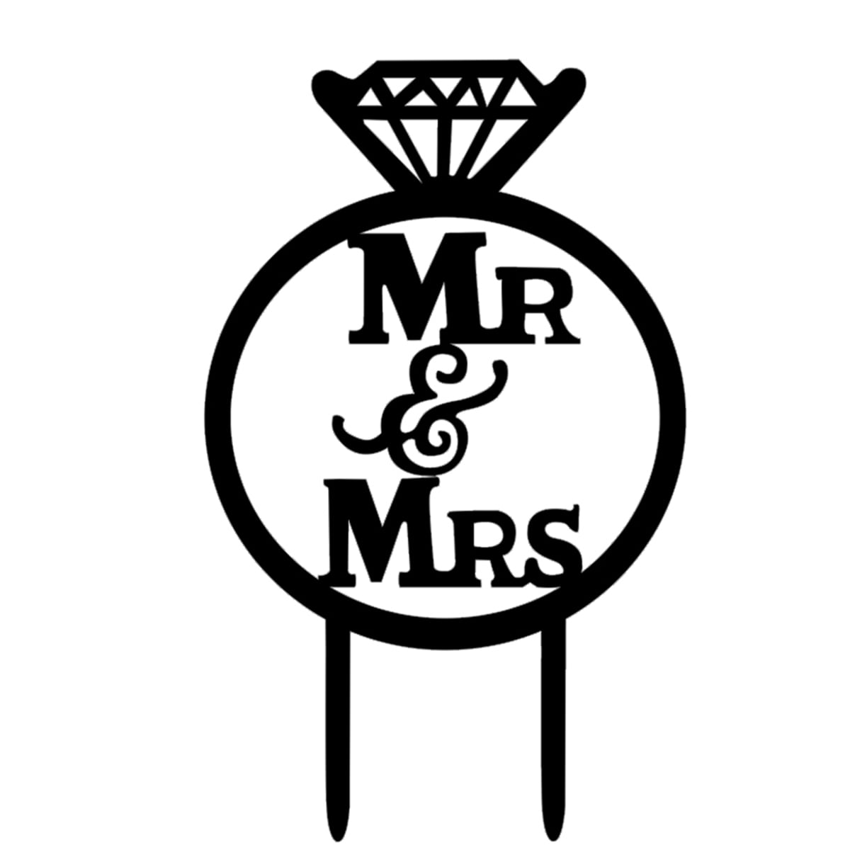 Frcolor Mr and Mrs Cake Topper Acrylic Wedding Cake Toppers for Cake