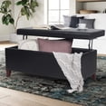 thumbnail image 2 of Homebeez 42 inch Wide Rectangle Lift Top Storage Ottoman Bench, Faux Leather with Large Storage Space for The Living Room, Entryway, Bedroom, 2 of 7