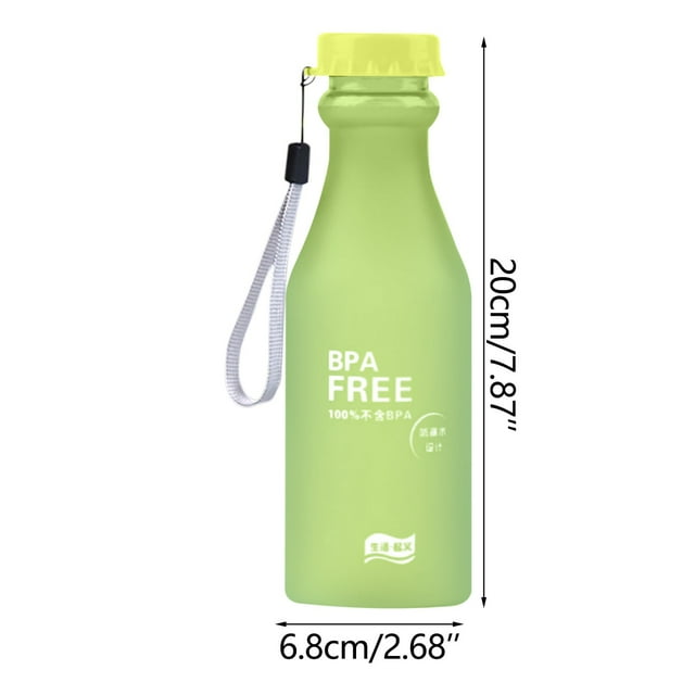 550ml Transparent Matte Plastic Sports Water Bottle - Portable Leak-Proof Cup with Lifting Rope for Outdoor Travel, Office Use, Durable PC Material