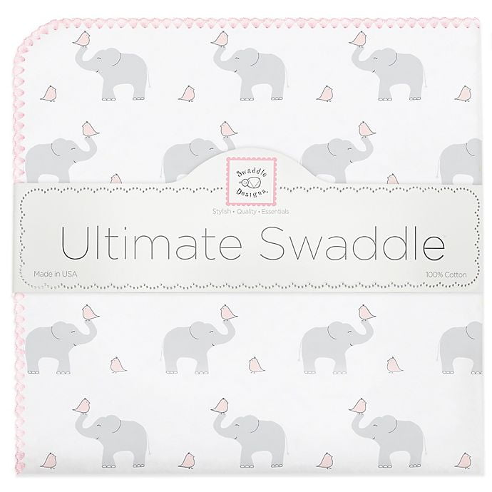 Swaddle Designs Elephant & Chicks Ultimate Swaddle in Pink