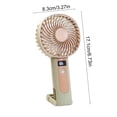 thumbnail image 2 of Rechargeable Handheld Fan, Portable Desk Fan USB Powered, Mini Personal Fan with 3 Speed Adjustments, Compact Dual-Use Cooling for Home, Office, and Outdoor Use, 2 of 6