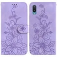 thumbnail image 2 of Compatible with Samsung Galaxy A02 Embossed Lily Wallet Case with Card Holder PU Leather Flip Cover, 2 of 5