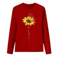 thumbnail image 4 of Blusa de manga larga con cuello redondo y estampado de talla grande para mujer Fridja  hj927, 4 of 6