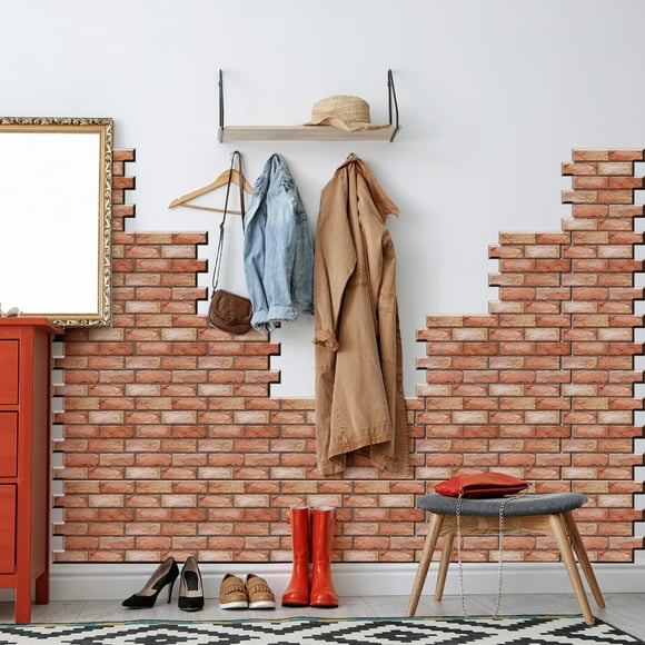 Wallpaper,Removable Adhesive Wallpaper Room Kitchen Countertop Stickers Room Kitchen Pvc Wall Stickers 3 Dimension Red Wallpaper Peel Stick Dimension Red Brick Wall Stickers Room Peel Stick Pvc Zdhf