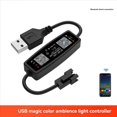 thumbnail image 3 of 3X Controlador LED WS2812B con Aplicación Bluetooth, Controlador de Música para Tira de Luz LED SK6812 WS2811 WS2812, USB 5 V, 3 of 5