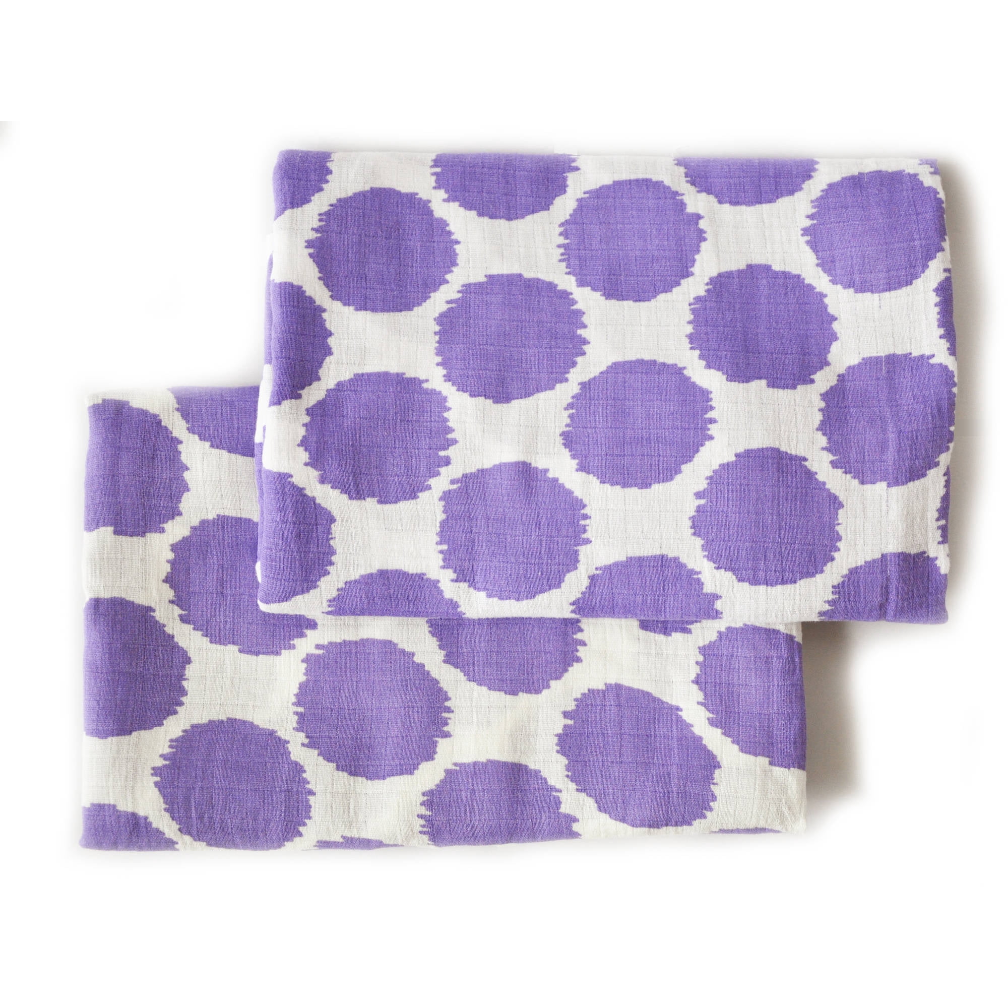 Bacati - Ikat Dots Crib/Toddler Bed Fitted Sheets 100% Cotton Muslin 2 Pack, Available in Multiple Colors