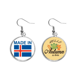 thumbnail image 1 of en islandia país amor pendiente del lóbulo de la joyería del pendiente de la hoja del otoño Unbranded M, 1 of 3