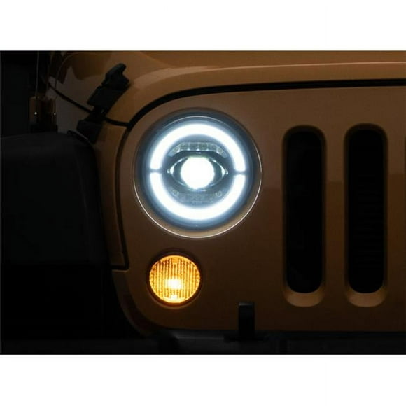 Raxiom J132813 Axial Series LED Headlights for 2007-2018 Jeep Wrangler JK&#44; Black Housing & Clear Lens