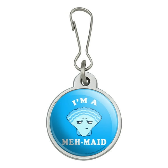 I'm a Meh-Maid Funny Humor Jacket Handbag Purse Luggage Backpack Zipper Pull Charm