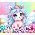 thumbnail image 4 of LUUFILx Adorable Unicorn Themed Happy Birthday Banner Background Decorations, 4 of 8