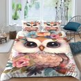 thumbnail image 1 of Arijorja Owl Duvet Cover Animal Bedding Set Comforter Cover Animal Pattern Bedspread Cover Room Decor Double, 1 of 4