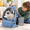 Blue, variant on Brown Pet Carrier with Bubble Window for Cats and Small Dogs Up To 15 Lb