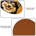 thumbnail image 5 of Pixel Dog Round Coasters 6PCS Set in Microfiber Leather, 11x11 cm/4.3x4.3 in, & Stylish Drink Mats for Table, 5 of 6
