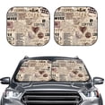 thumbnail image 2 of Sikiie Abstract Coffee Pattern With Letters Print Foldable Car Windshield Sun Visor, Car Window Sunshade Suitable for Sedan, SUV and Truck Car Accessories-Large, 2 of 6