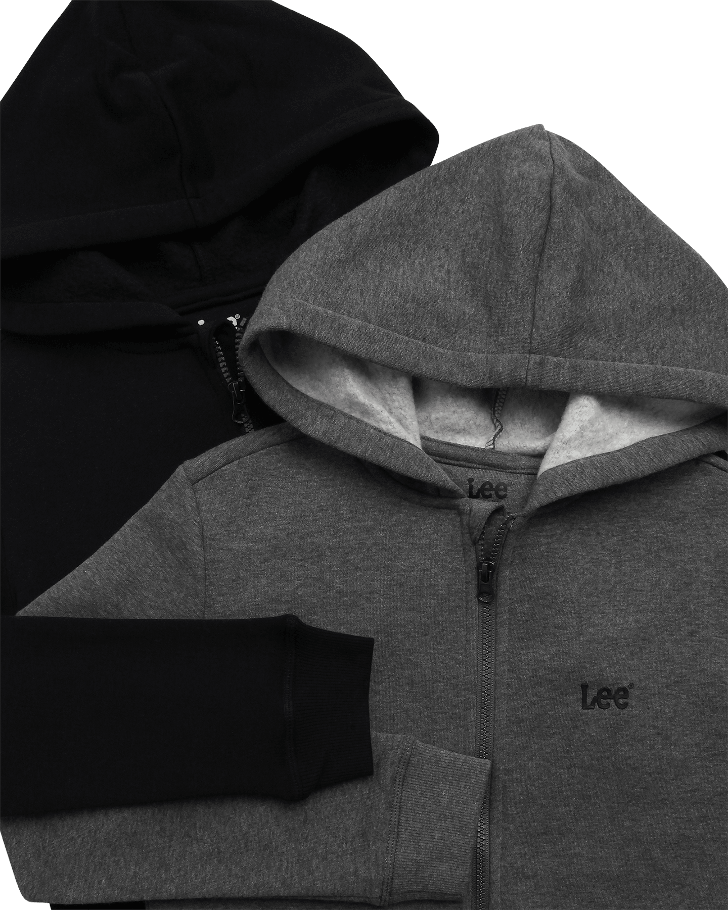Lee Boys Zip Up Hoodie Lightweight Soft Hooded Sweatshirt for Boys Plain Hoodies 2 or 3 Pack