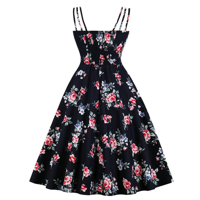 white christmas dresses Plus Size Sleeveless Swing Dress — Lildy.com