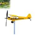 thumbnail image 2 of Handmade J3 Airplane Weathervane for Yard, Airplane, Metal Windmill, Outdoor Sculpture, Airplane Model (7"x7.9"), 2 of 9