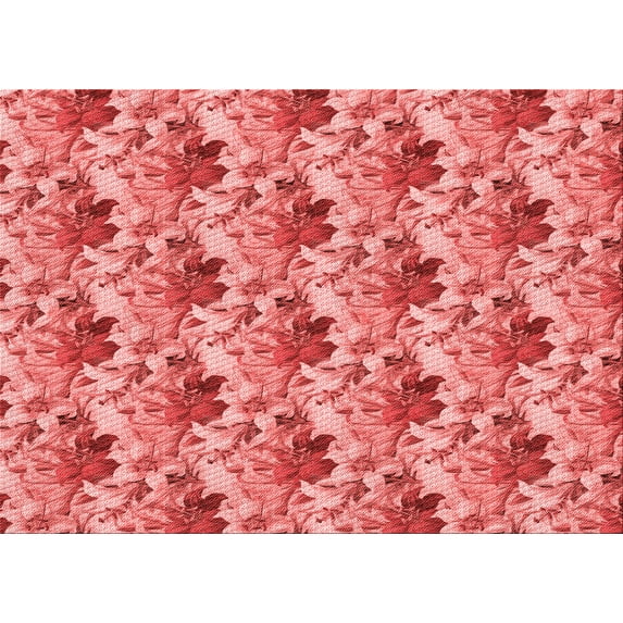 Ahgly Company Indoor Rectangle Patterned Light Coral Pink Area Rugs, 2' x 4'