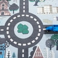thumbnail image 6 of SAFAVIEH Kids Playhouse Farm Crossroads Machine Washable Area Rug, Blue/Dark Grey, 3'3" x 3'3" Round, 6 of 8