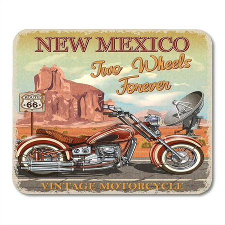KDAGR Antique Road Vintage Route 66 New Mexico Motorcycle America Bicycle Mousepad Mouse Pad Mouse Mat 9x10 (Best Motorcycle Roads In Mexico)