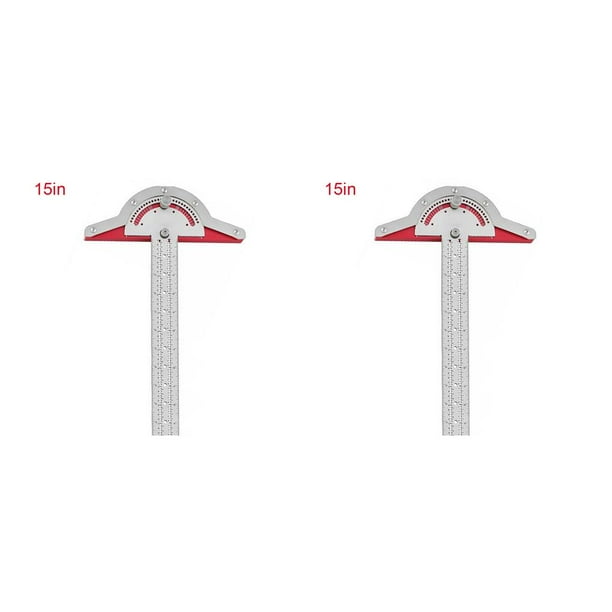 Riwesomey Regla para carpintería, ángulo ajustable, transportador de bordes para carpintero, regla transportadora de bordes para carpintero, herramienta bolsa de burbujas de 15 pulgadas 2piezas Riwesomey CBP102178