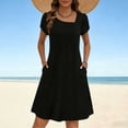 thumbnail image 2 of Hurxie Swimsuit Coverup for Women Scoop Neck Sleeveless Sheer Beach Dresses Vacation Bathing Suit Cover Up Black,L, 2 of 7