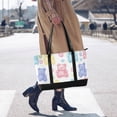 thumbnail image 4 of FORMRS Canvas Laptop Tote Bag for Women with 15.6" Computer Compartments Shoulder Handbag, Colorful Gummy Bears Pattern, 4 of 7