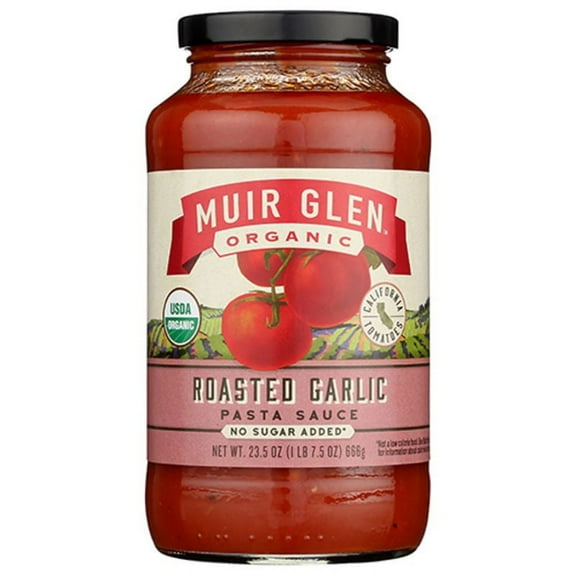 Muir Glen Organic Roasted Garlic No Sugar Added Pasta Sauce 23.5 oz