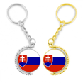 thumbnail image 1 of Eslovaquia national flag Europa país Anillo de oro de metal llavero llavero, 1 of 4