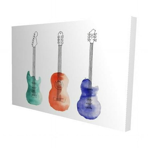 20 x 30 in. Three Guitars-Print on Canvas