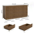 thumbnail image 3 of IQCNGVX Dresser Fluted Long 9 Drawer Large Mid Century 58" Wide Chest Wood Closet Clothes Storage TV Stand for Bedroom Living Room, 3 of 8