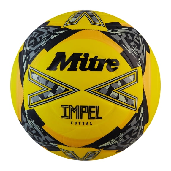 Mitre Impel Futsal Training Soccer Ball – Durable 6-Panel Construction – Soft-Touch Foam & Hyperflow Grooves – for Grass or AstroTurf – Sizes 3 & 4