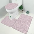 thumbnail image 2 of Pink Purple Sun Cloud Pattern Bathroom Rugs Sets 3 Piece,Toilet Cover Set,Absorbent Non Slip Bathroom Mats Sets with U-Shaped Contour Rug Toilet Rug Set, 2 of 5