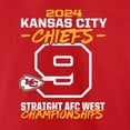 thumbnail image 4 of Men's Fanatics Red Kansas City Chiefs Nine-Straight AFC West Division Champions Big & Tall T-Shirt, 4 of 5