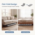 thumbnail image 6 of Blorly 4-Position Adjustable Floor Chair, Folding Lazy Sofa Recliner, Cozy Bouclé Teddy Fabric Floor Lounger with Back Support for Bedroom, Living Room, Meditation, Reading, Grey, 6 of 7