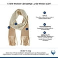 thumbnail image 3 of CTM  Drop Dye Lurex Winter Scarf (Women), 3 of 3