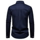 thumbnail image 4 of Blusa y camisa de manga larga con cuello vuelto para hombre, informal, a la moda, con botones sólidos, de poliéster, de manga larga y cuello vuelto., 4 of 9