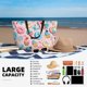 thumbnail image 5 of Fotbe Cupcakes and Donuts Bolsa de Viaje para Playa - Resistente al Agua, Bolsa Tote de Gran Capacidad y Ligera con 7 Bolsillos para Mujeres y Hombres, 5 of 7