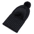 thumbnail image 2 of Holloyiver Women's Cold-proof Neck Protection One-piece Hat Warm Knitted Hat, 2 of 9