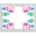 thumbnail image 1 of Flower Tapestry, Abstract Petals with Digital Hazy Reflections Bridal Buds Exquisite French Style Pattern, Wall Hanging for Bedroom Living Room Dorm Decor, 80W X 60L Inches, Multi, by Ambesonne, 1 of 2