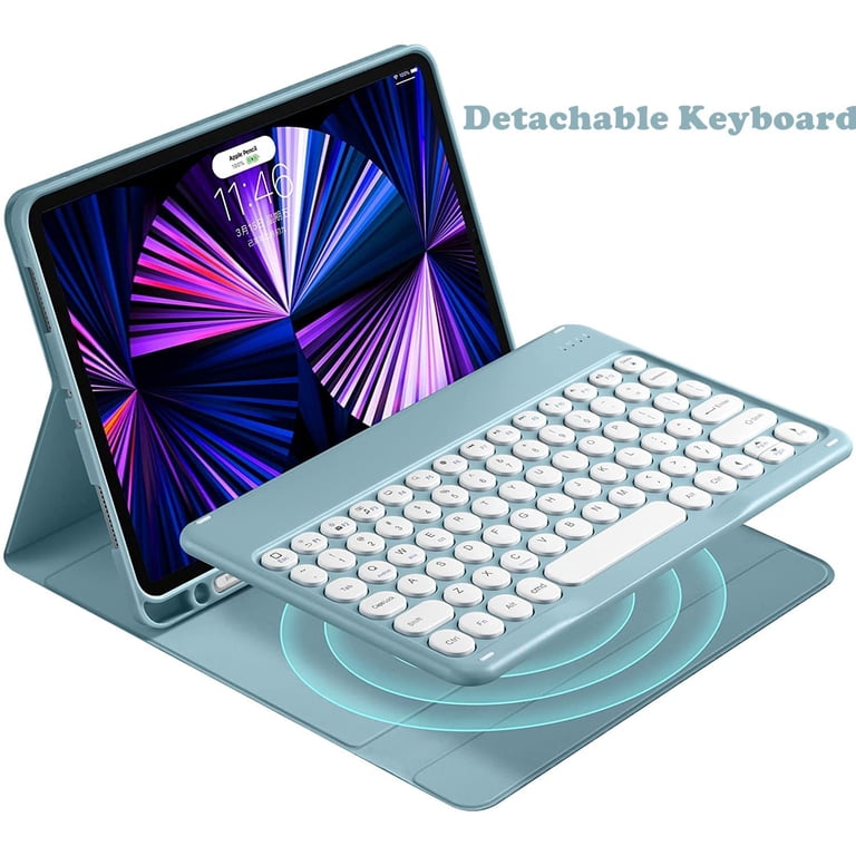 iPad Air 5th 4th Generation Case with Keyboard 10.9 Inch, Soft TPU