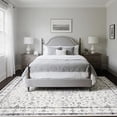 thumbnail image 7 of Washable Rugs 8x10 Area Rugs for Living Room,Modern Abstract Rugs for Bedroom,Large Carpets,Ultra Soft Faux Wool Retro Dining Room Rug,Non Slip&Non-Shedding Low Pile Print Rug- Gray-white, 7 of 7
