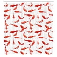 thumbnail image 3 of Ambesonne Fish Shower Curtain, Koi Shoal Marine, 69"Wx84"L, Orange, 3 of 5