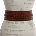 thumbnail image 3 of 2 7/8" (72mm) Wide High Waist Perforated Braided Leather Belt, 3 of 3